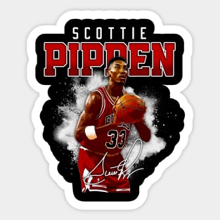 Scottie Pippen Basketball Legend Signature Vintage Retro 80s 90s Bootleg Rap Style Sticker